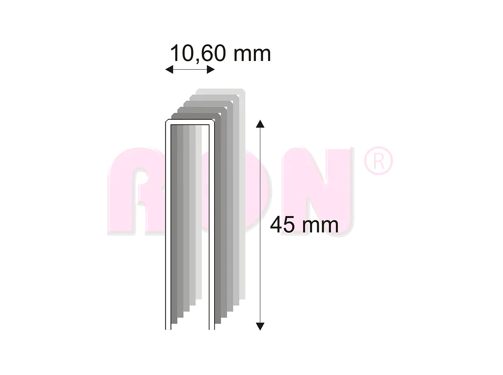 Truhlářské spony ostřené Narex 363/45 - 10,60 x 45 mm - 5 600 ks